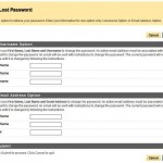 Using the forgot password link